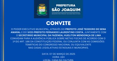 CONVITE – Audiência Pública sobre Metas Fiscais